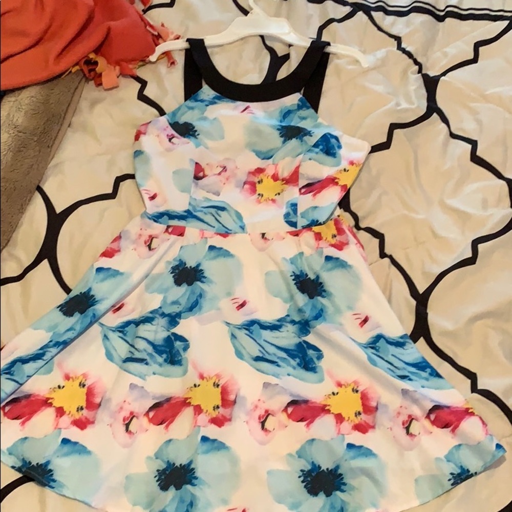 Pastel Floral Flowy Mini Dress